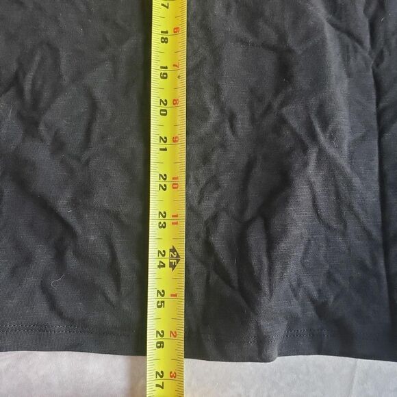 Belle By Kim Gravel Shirt Womens XL Black Slub Knit Flutter Sleeve V Neck Top - Picture 7 of 11